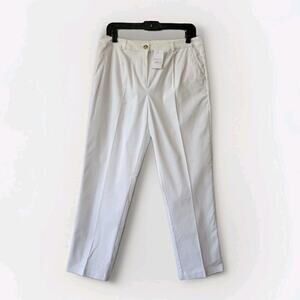 NWT Appleseeds White Linen Blend Pants Size 8P Cotton Classic